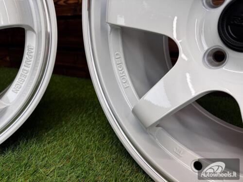 Ratlankis Volk TE37 Style R15X8.25J 4X100 ET20 73.1 White with Diamond Cut Lip