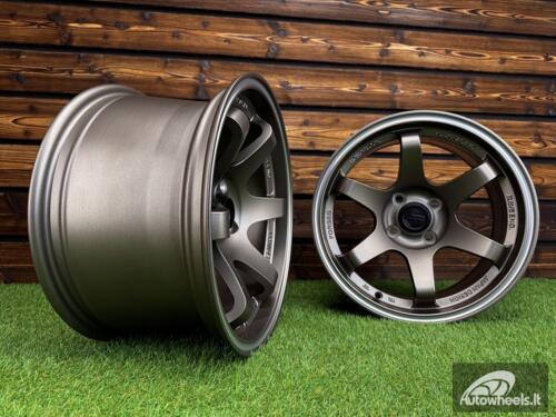 Ratlankis Volk TE37 Style R15X8.25J 4X100 ET20 73.1 Matt Bronze with Diamond Cut Lip