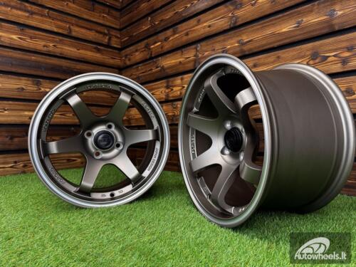 Ratlankis Volk TE37 Style R15X8.25J 4X100 ET20 73.1 Matt Bronze with Diamond Cut Lip