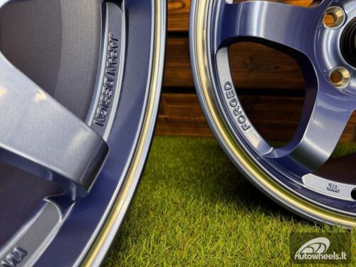 Ratlankis Volk TE37 Style R15X8.25J 4X100 ET20 73.1 Blue with Diamond Cut Lip