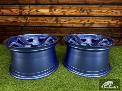 Ratlankis Volk TE37 Style R15X8.25J 4X100 ET20 73.1 Blue with Diamond Cut Lip