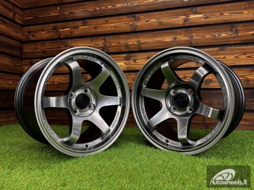 Ratlankis Volk TE37 Style R15X8.25J 4X100 ET20 73.1 Hyper Black