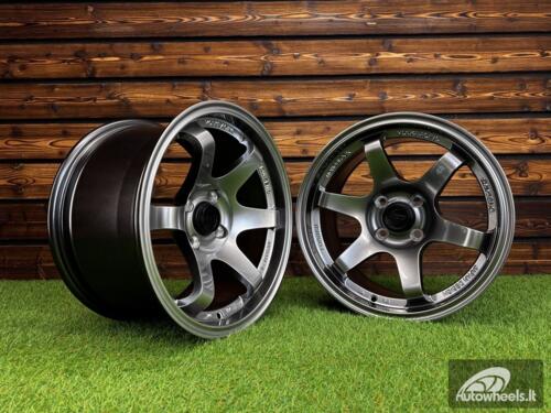 Ratlankis Volk TE37 Style R15X8.25J 4X100 ET20 73.1 Hyper Black