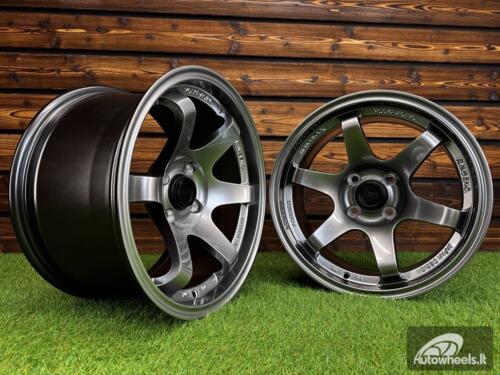 Ratlankis Volk TE37 Style R15X8.25J 4X100 ET20 73.1 Hyper Black