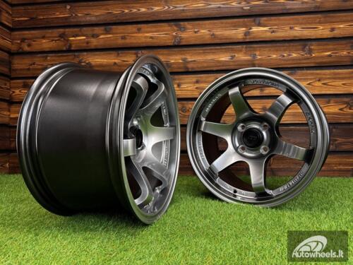 Ratlankis Volk TE37 Style R15X8.25J 4X100 ET20 73.1 Hyper Black