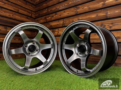 Ratlankis Volk TE37 Style R15X8.25J 4X100 ET20 73.1 Hyper Black