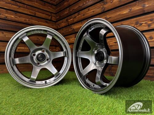 Ratlankis Volk TE37 Style R15X8.25J 4X100 ET20 73.1 Hyper Black