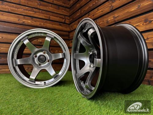 Ratlankis Volk TE37 Style R15X8.25J 4X100 ET20 73.1 Hyper Black