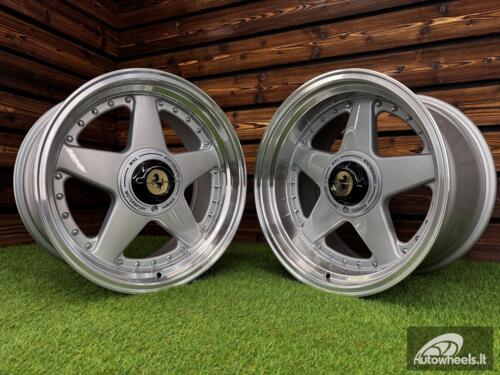 Ratlankis Ferrari Azev Type A Style R17X8.5J 5X112/5X120 ET25 72.6 Silver with Diamond Cut Lip