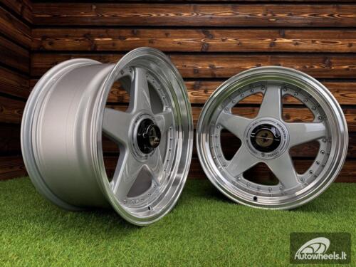 Ratlankis Ferrari Azev Type A Style R17X8.5J 5X112/5X120 ET25 72.6 Silver with Diamond Cut Lip