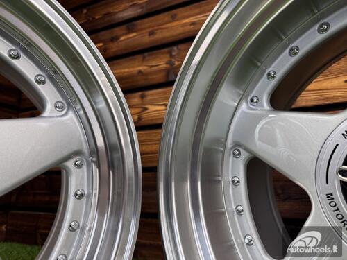 Ratlankis Ferrari Azev Type A Style R17X8.5J 5X112/5X120 ET25 72.6 Silver with Diamond Cut Lip