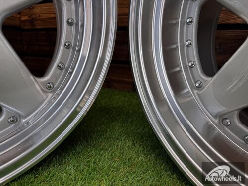 Ratlankis Ferrari Azev Type A Style R17X8.5J 5X112/5X120 ET25 72.6 Silver with Diamond Cut Lip