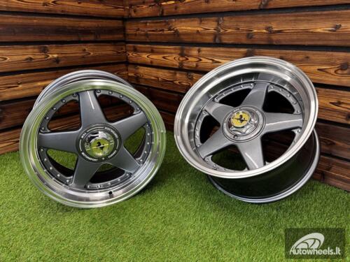 Ratlankis Ferrari Azev Type A Style R17X8.5J 5X112/5X120 ET25 72.6 Grey with Diamond Cut Lip