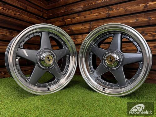 Ratlankis Ferrari Azev Type A Style R17X8.5J 5X112/5X120 ET25 72.6 Grey with Diamond Cut Lip