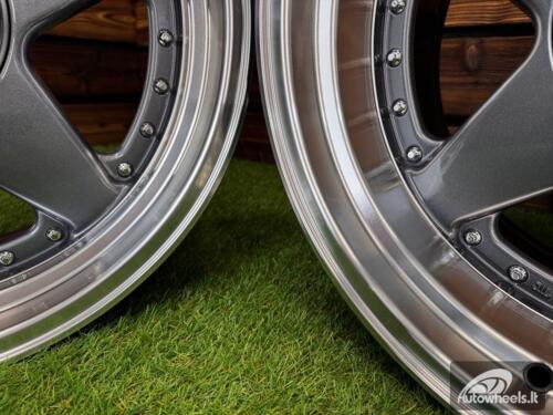 Ratlankis Ferrari Azev Type A Style R17X8.5J 5X112/5X120 ET25 72.6 Grey with Diamond Cut Lip