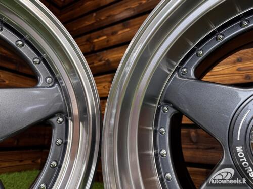 Ratlankis Ferrari Azev Type A Style R17X10J 5X112/5X120 ET15 72.6 Grey with Diamond Cut Lip