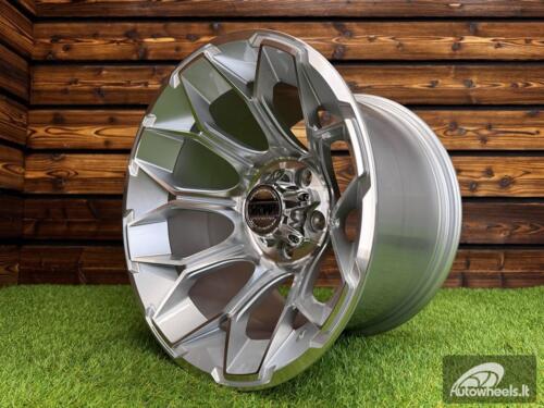 Ratlankis Offroad Dirt Dynasty Style R15X10J 5X114.3 ET-30 73.1 Silver with Diamond Cut