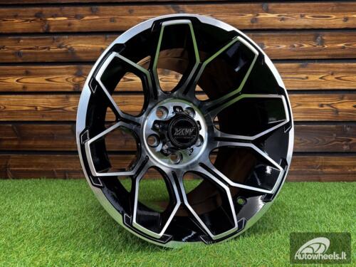 Ratlankis Offroad Dirt Dynasty Style R15X10J 5X114.3 ET-30 73.1 Black with Diamond Cut