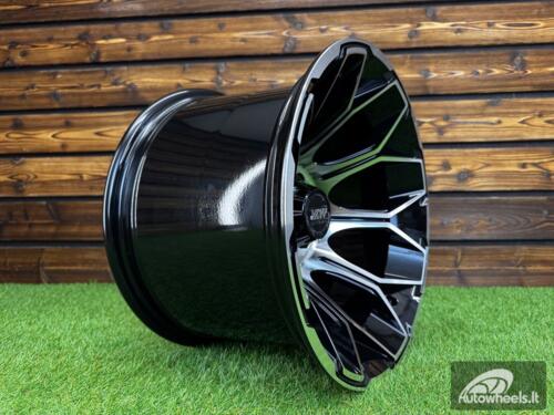 Ratlankis Offroad Dirt Dynasty Style R15X10J 5X114.3 ET-30 73.1 Black with Diamond Cut