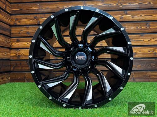 Ratlankis Offroad Concave Turbine Style R20X12J 6X139.7 ET-44 110.1 Gloss Black with Milling
