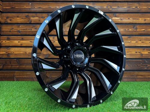 Ratlankis Offroad Concave Turbine Style R20X12J 6X139.7 ET-44 110.1 Gloss Black with Milling