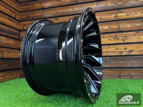 Ratlankis Offroad Concave Turbine Style R20X12J 6X139.7 ET-44 110.1 Gloss Black with Milling