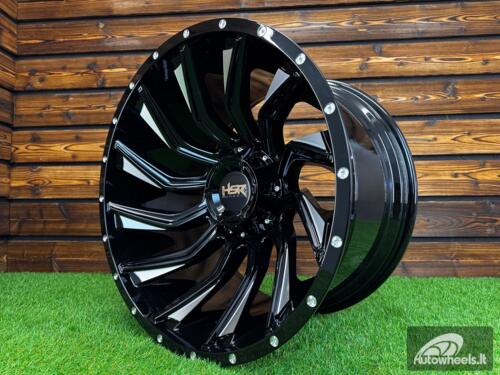 Ratlankis Offroad Concave Turbine Style R20X12J 6X139.7 ET-44 110.1 Gloss Black with Milling