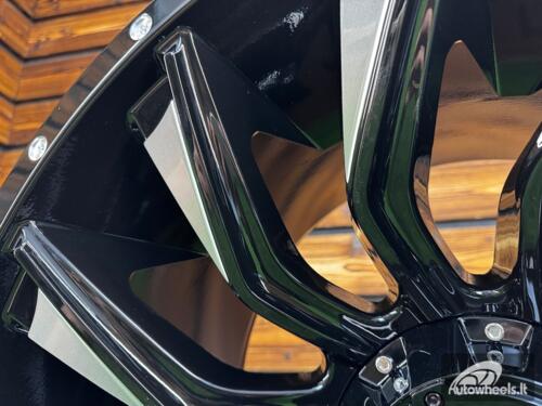 Ratlankis Offroad Concave Turbine Style R20X12J 6X139.7 ET-44 110.1 Gloss Black with Milling