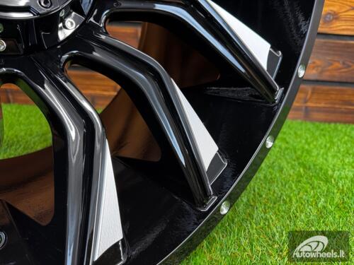 Ratlankis Offroad Concave Turbine Style R20X12J 6X139.7 ET-44 110.1 Gloss Black with Milling