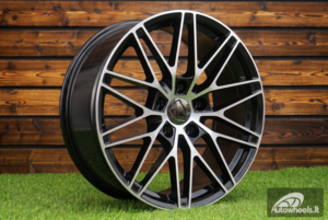 Ratlankis R20x7.5  5X130  ET  32  66.5  3S1324  Black Polished (MB)  For PORCH  (M)  (NEW Macan II (XAB) HYBRID FORGED Rear+Front)