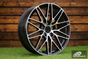 Ratlankis R20x10  5X130  ET  49  66.5  3S1324  Black Polished (MB)  For PORCH  (M)  (NEW Macan II (XAB) HYBRID FORGED Rear+Front)