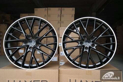 Ratlankis R21x9.5  5X130  ET  71  71.6  B5541  Black+Polished Lip (BLPL)  For PORCH  (M)  (Rear+Front)