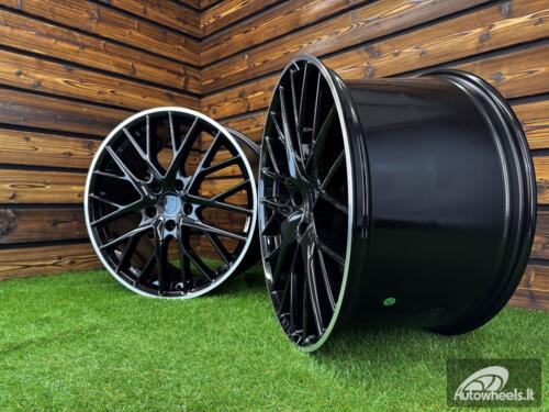 Ratlankis R21x9.5  5X130  ET  71  71.6  B5541  Black+Polished Lip (BLPL)  For PORCH  (M)  (Rear+Front)
