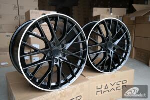 Ratlankis R21x11.5  5X130  ET  69  71.6  B5541  Black+Polished Lip (BLPL)  For PORCH  (M)  (Rear+Front)
