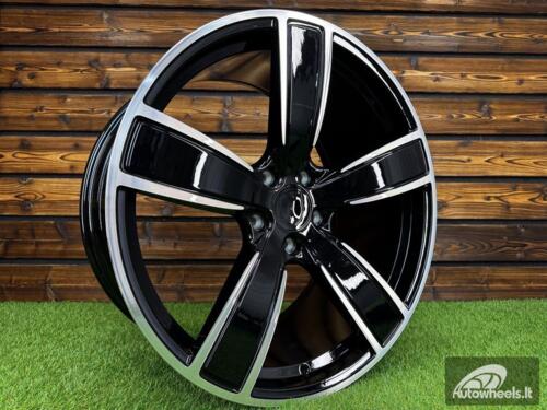 Ratlankis R21x11  5X130  ET  58  71.6  H5082  (YF5584)  Black Polished (MB)  For PORCH  (M)  (HYBRID FORGED Rear+Front)