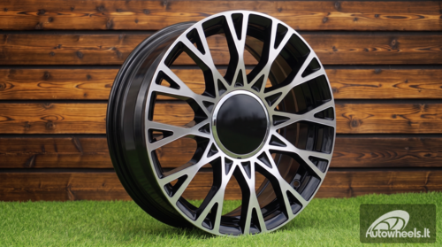 Ratlankis R16x6.5  4X98  ET  35  58.1  Y1283  (YF0447)  Black Polished (MB)  For FIAT  (M+Z4)  (HYBRID FORGED NEW Model 500)