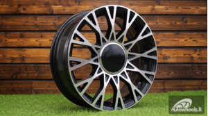Ratlankis R16x6.5  4X98  ET  35  58.1  Y1283  (YF0447)  Black Polished (MB)  For FIAT  (M+Z4)  (HYBRID FORGED NEW Model 500)