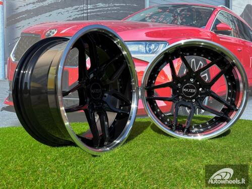 Ratlankis R18x8.5 5X120 ET 20 74.1 SSA01 (HX030) Black+Polished Lip (BLPL) For HAXER (Z2) (Rear+Front) AKC