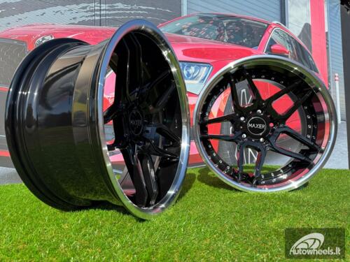 Ratlankis R18x8.5 5X120 ET 20 74.1 SSA01 (HX030) Black+Polished Lip (BLPL) For HAXER (Z2) (Rear+Front) AKC