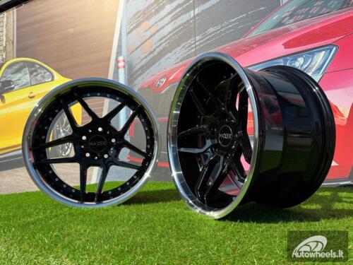 Ratlankis R18x8.5 5X120 ET 20 74.1 SSA01 (HX030) Black+Polished Lip (BLPL) For HAXER (Z2) (Rear+Front) AKC