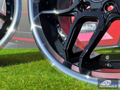 Ratlankis R18x8.5 5X120 ET 20 74.1 SSA01 (HX030) Black+Polished Lip (BLPL) For HAXER (Z2) (Rear+Front) AKC