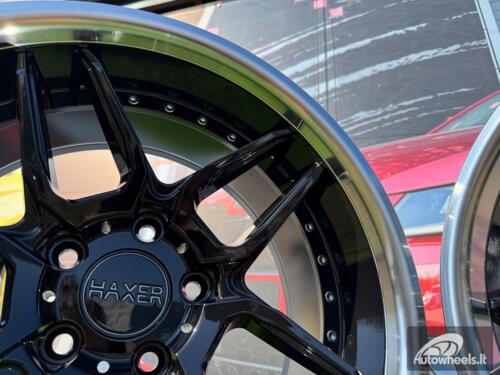 Ratlankis R18x8.5 5X120 ET 20 74.1 SSA01 (HX030) Black+Polished Lip (BLPL) For HAXER (Z2) (Rear+Front) AKC