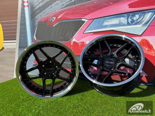 Ratlankis R18x8.5 5X120 ET 20 74.1 SSA01 (HX030) Black+Polished Lip (BLPL) For HAXER (Z2) (Rear+Front) AKC