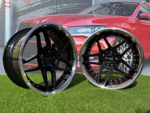 Ratlankis R18x8.5 5X120 ET 20 74.1 SSA01 (HX030) Black+Polished Lip (BLPL) For HAXER (Z2) (Rear+Front) AKC