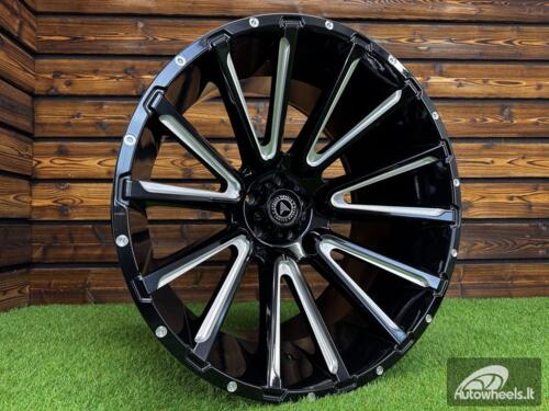 Ratlankis Offroad XR-110 R22X12J 6X139.7 ET-44 110.1 Gloss Black with Milling