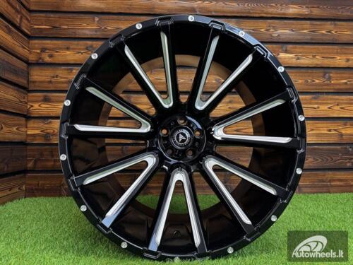 Ratlankis Offroad XR-110 R22X12J 6X139.7 ET-44 110.1 Gloss Black with Milling