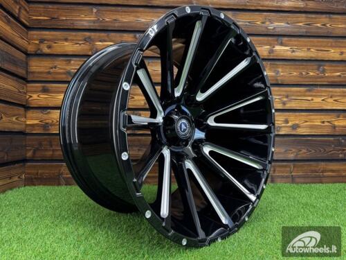 Ratlankis Offroad XR-110 R22X12J 6X139.7 ET-44 110.1 Gloss Black with Milling