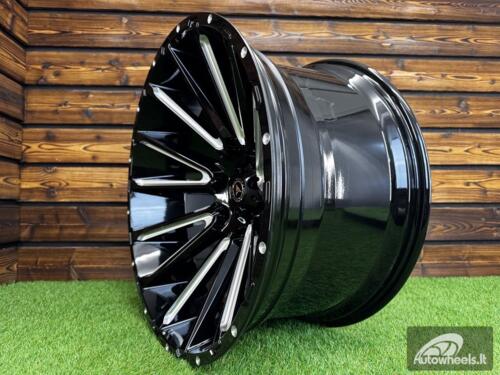 Ratlankis Offroad XR-110 R22X12J 6X139.7 ET-44 110.1 Gloss Black with Milling