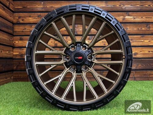 Ratlankis Vortek Off-Road VRT-608 R20X10J 6X139.7 ET-18 110.1 Dark Bronze with Black Ring