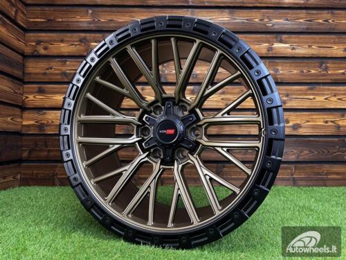 Ratlankis Vortek Off-Road VRT-608 R20X10J 6X139.7 ET-18 110.1 Dark Bronze with Black Ring